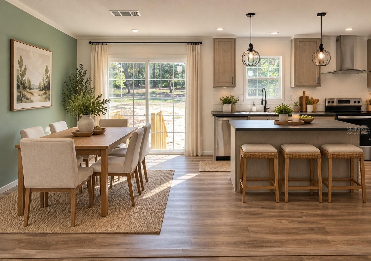 dining room/kitchen virtually staged - 11691 NE 106TH CT, ARCHER