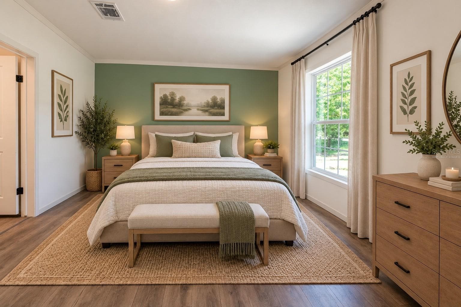 virtually staged primary suite - 11691 NE 106TH CT, ARCHER