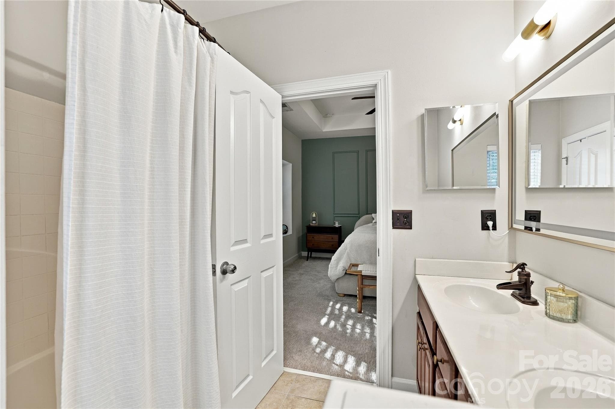 Primary bath with dual vanity - 15329 Jade Street, Charlotte
