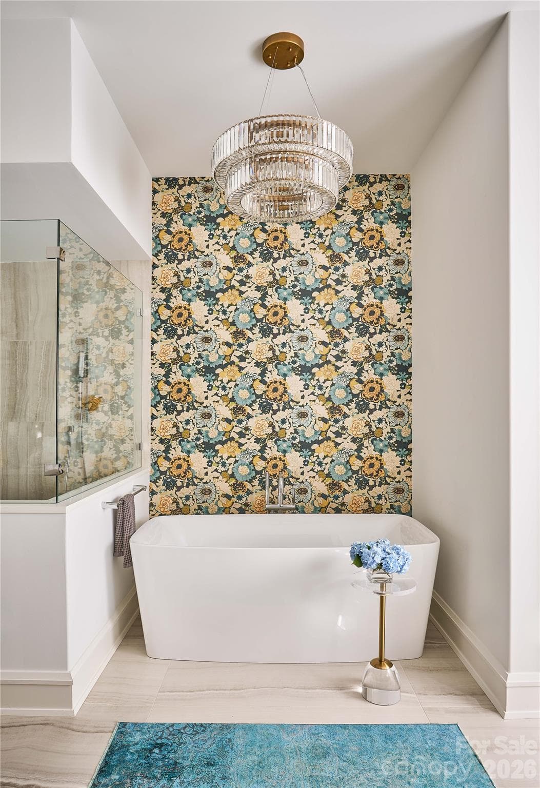Primary bathroom that you want to bring your favorite book to and "check out" and relax in for a while - 610 Queens Road, Charlotte