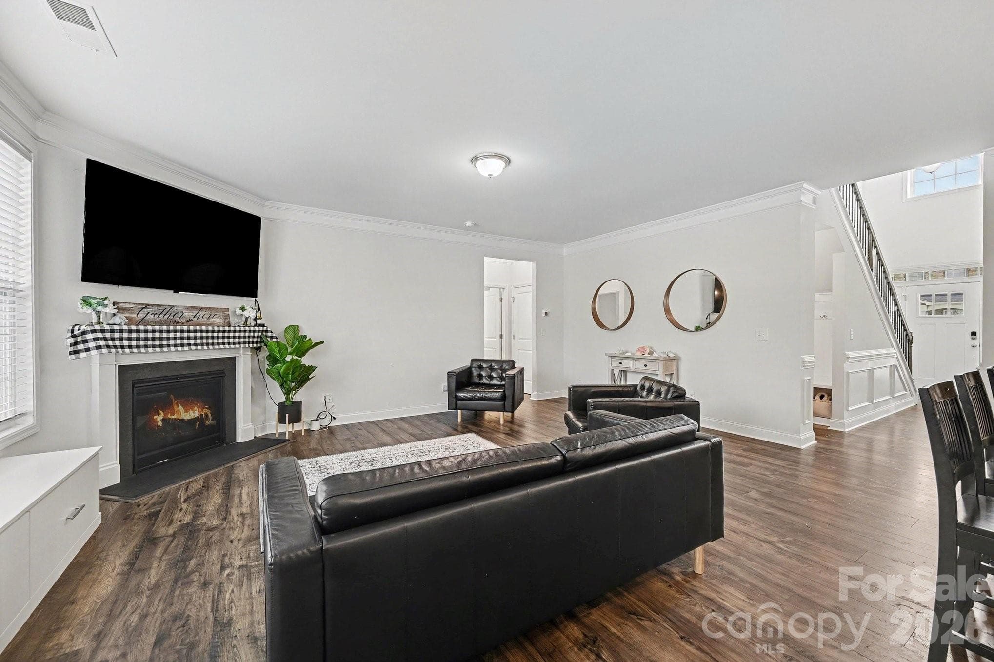 Cozy gas fireplace in Family Room - 5710 Rainbow Lane, Indian Land