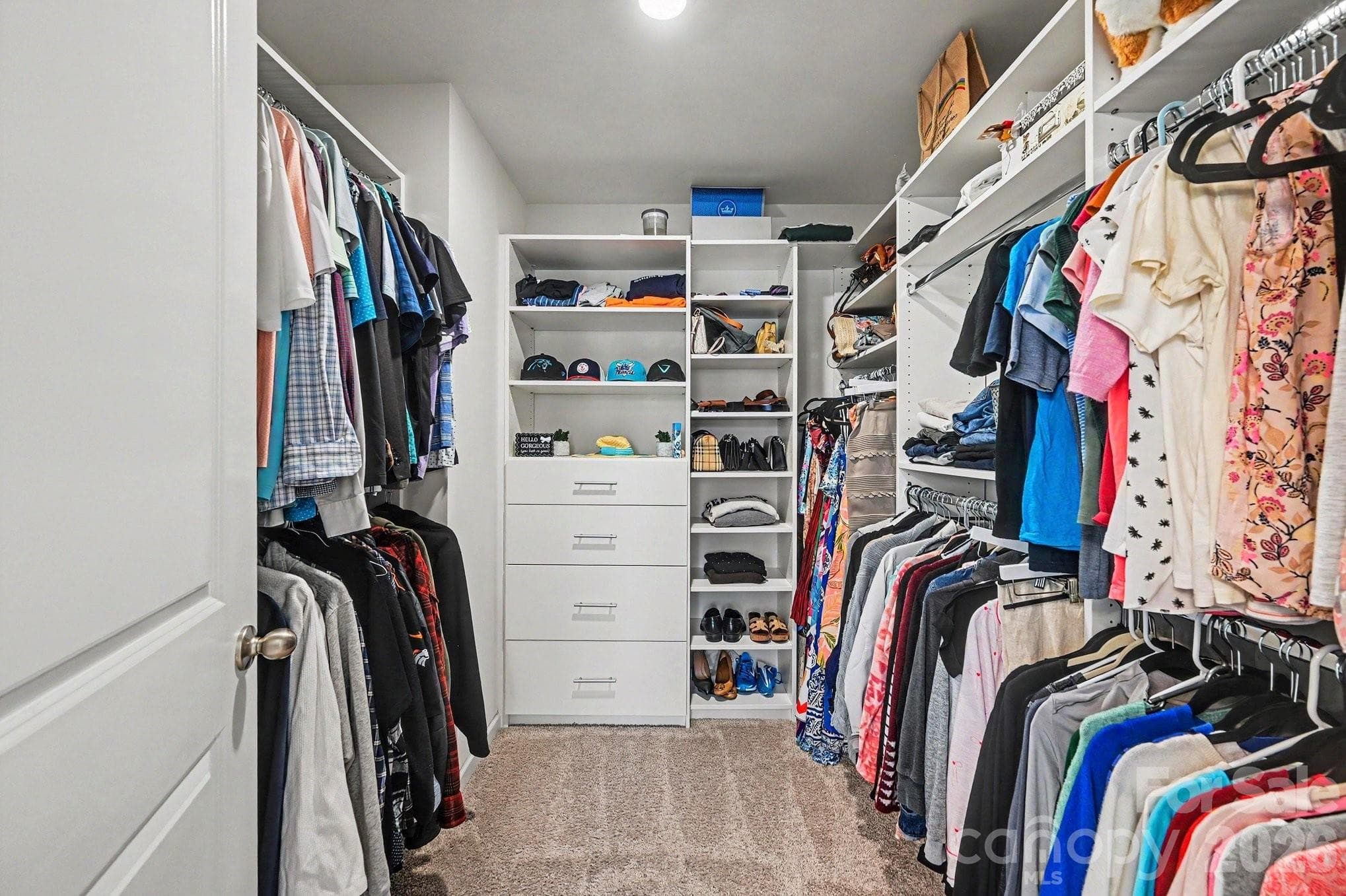 Custom walk-in closet in primary suite - 5710 Rainbow Lane, Indian Land