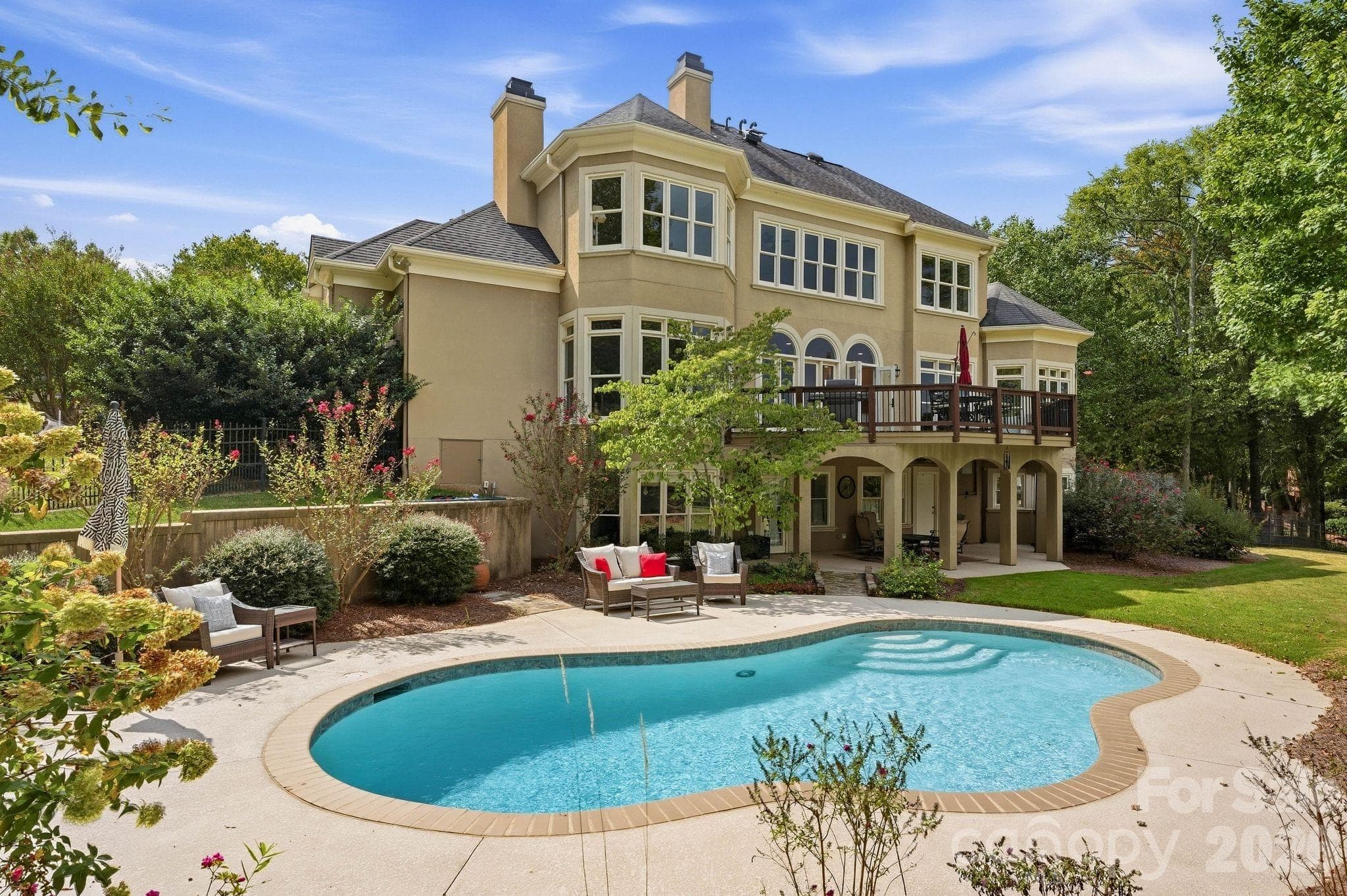 Rear exterior/pool - 6719 Seton House Lane, Charlotte