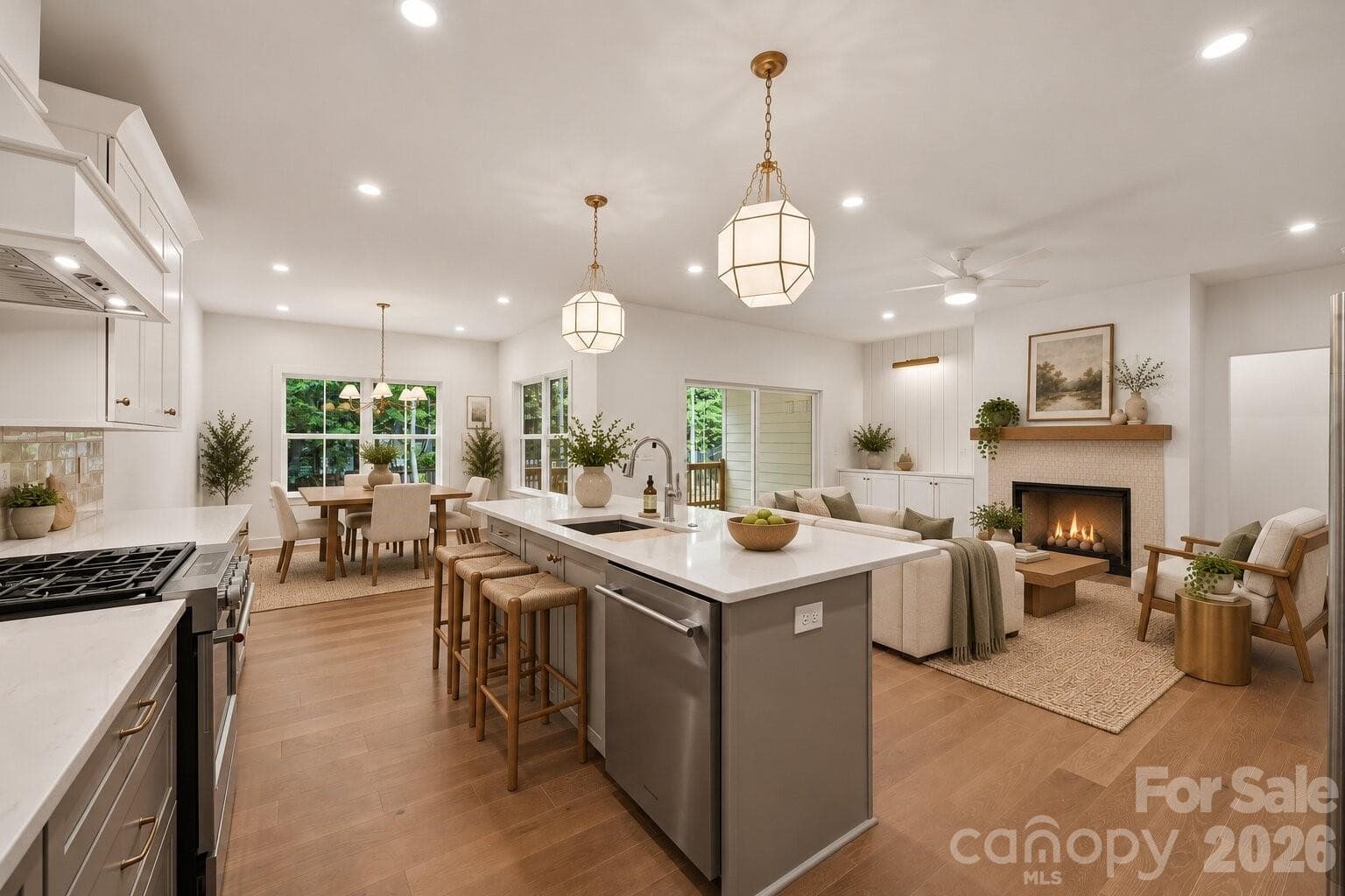 Kitchen (image contains AI-generated virtual staging). - 2311 Chateau Court, Matthews