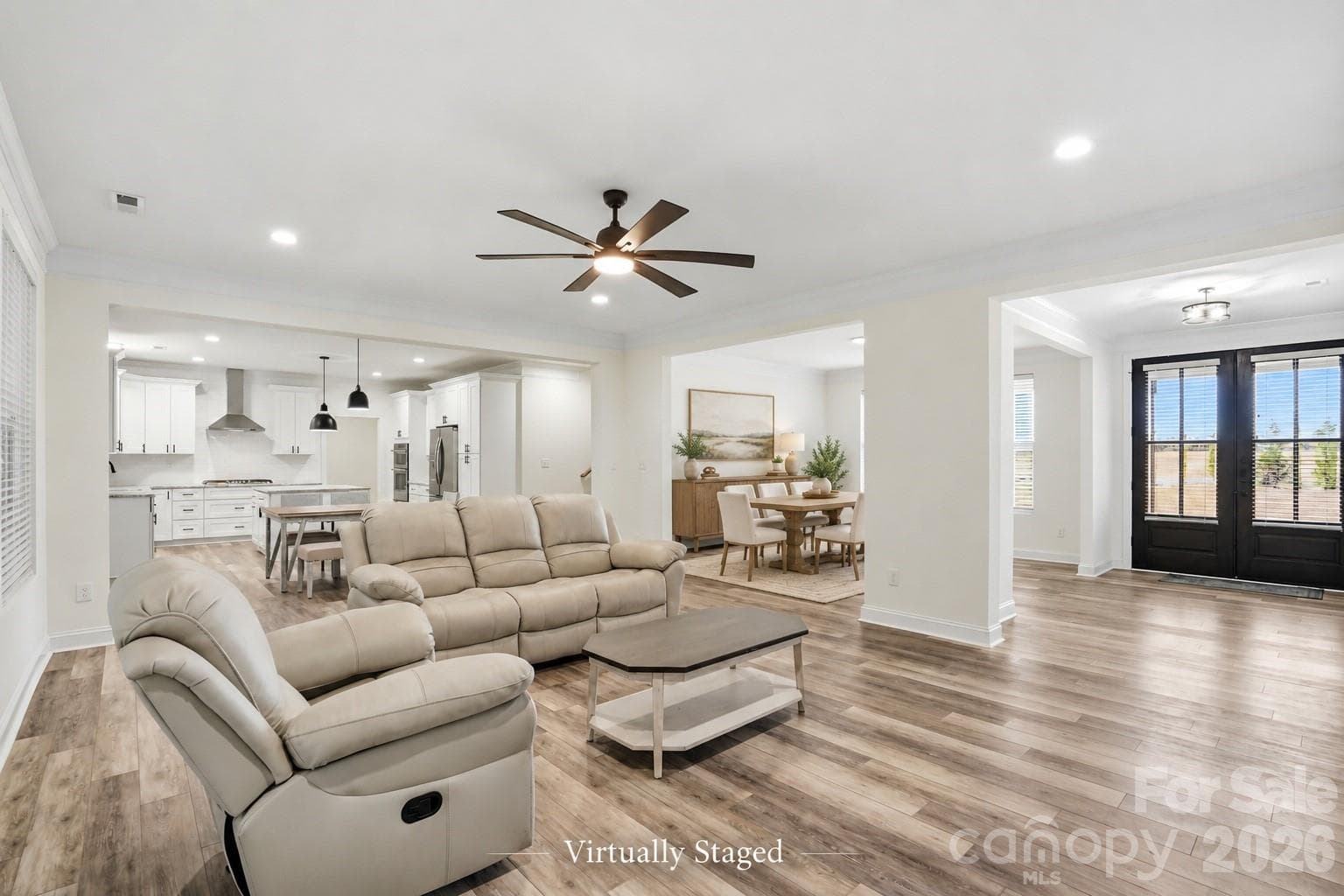Family Room/Dining Room - 4105 Parkwood School Road, Monroe