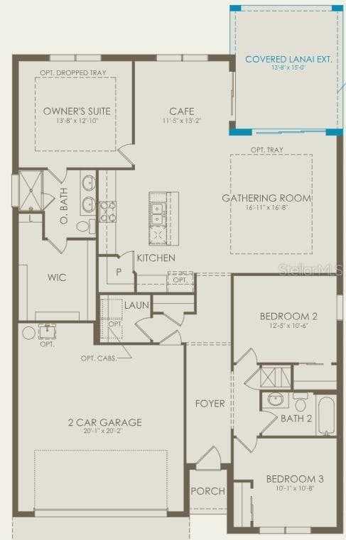 Floor Plan - Floor One - 2189 MOSSY VINE AVENUE, ST CLOUD