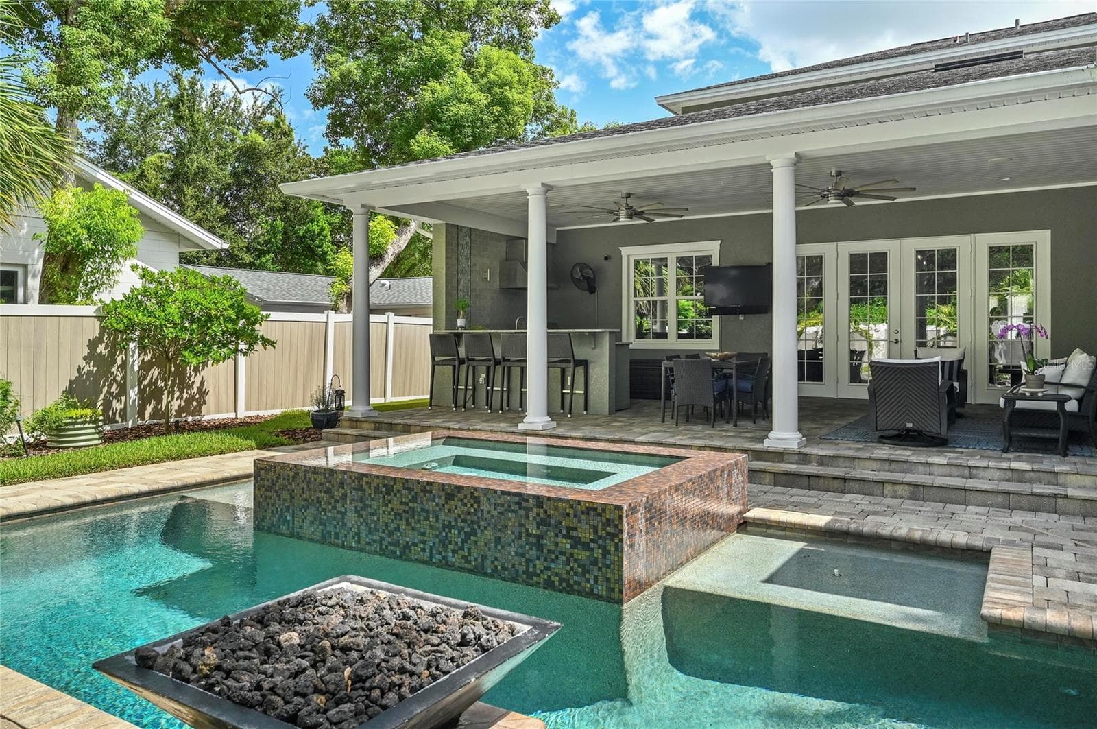 The backyard is truly a private oasis. - 1951 WINTER PARK RD, WINTER PARK