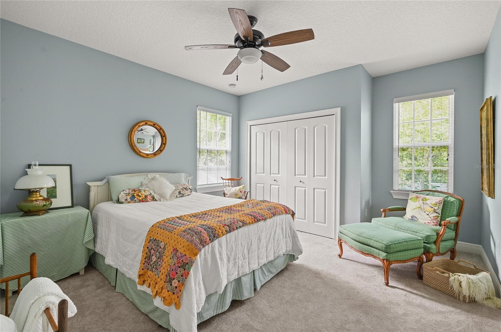 The second Jack-and-Jill-connected bedroom has a design similar to the first. - 1951 WINTER PARK RD, WINTER PARK