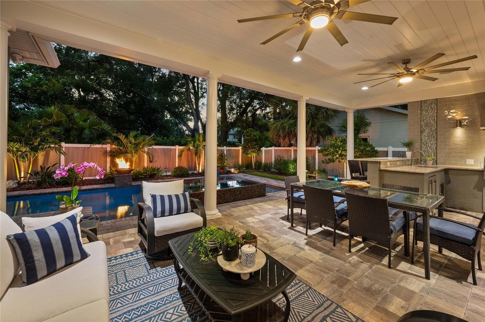 Oversized fans ensure your comfort while you  relax and enjoy the sounds of the nature all around. - 1951 WINTER PARK RD, WINTER PARK