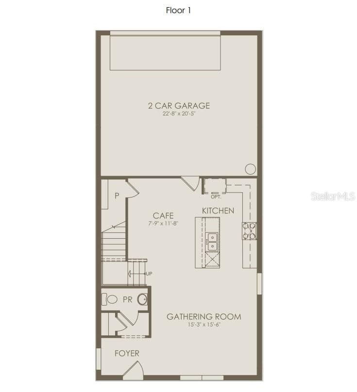 Floor Plan - Floor One - 5098 STARLING BIRD LANE, ST CLOUD