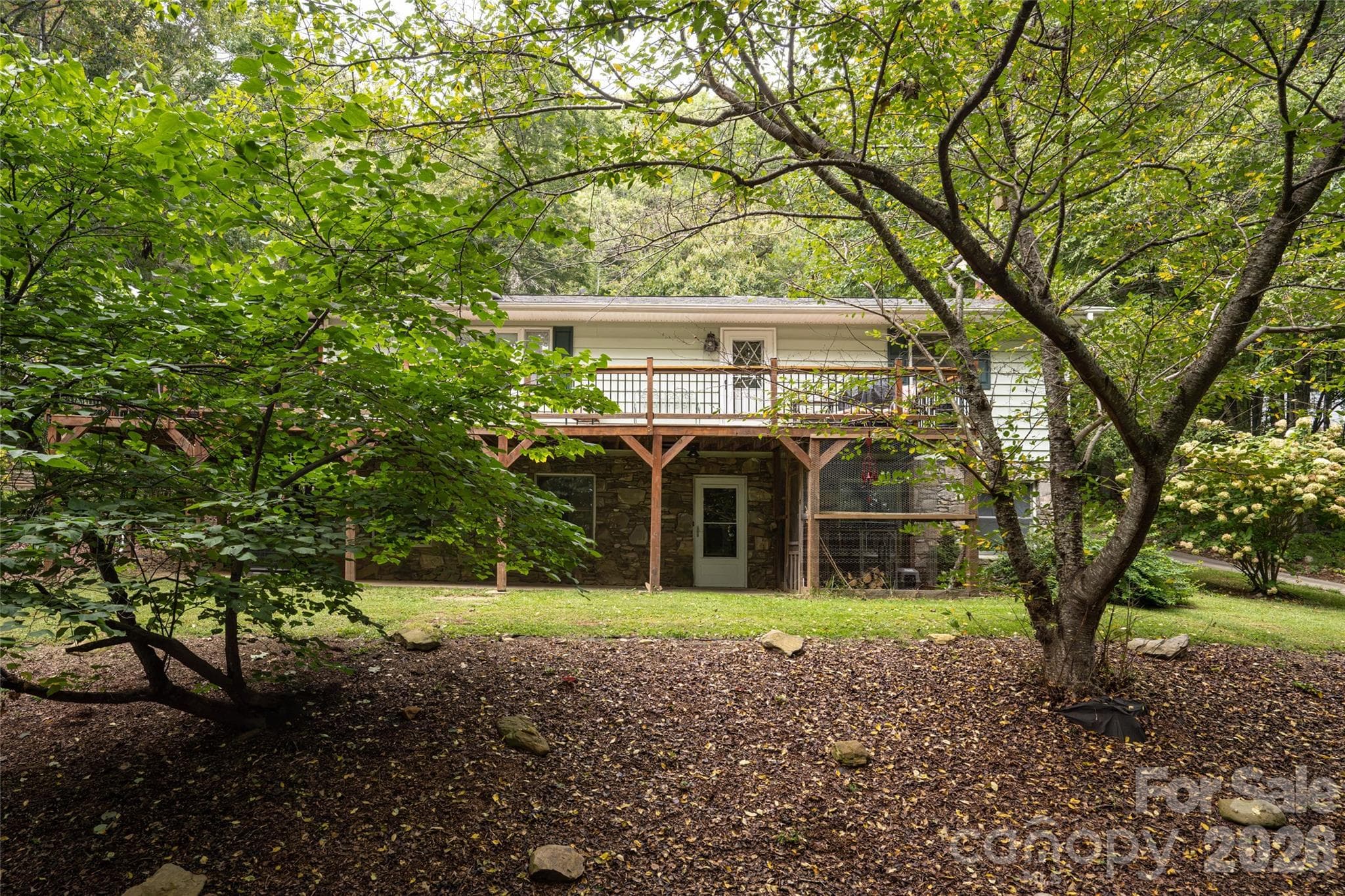 Front of the house view  from lower driveway - 101 Guffey Mountain Road, Fairview