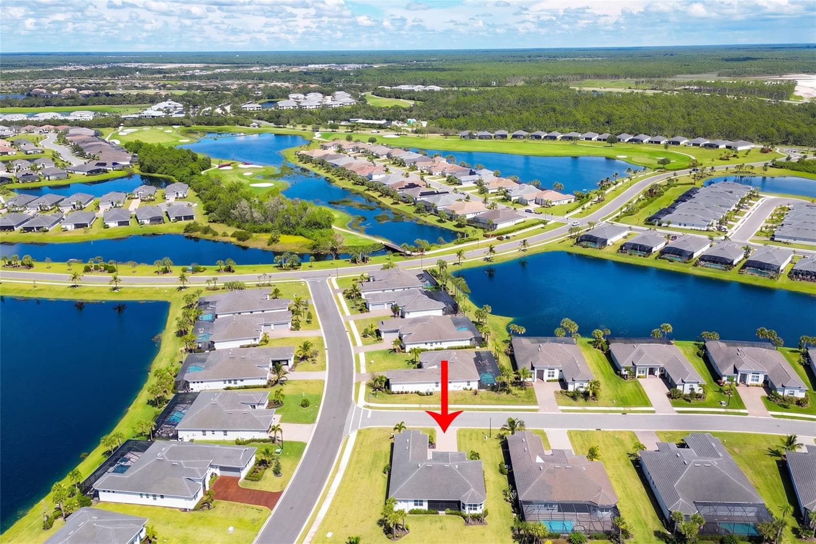 Aerial Back View - 15179 SEQUOIA CT, PUNTA GORDA
