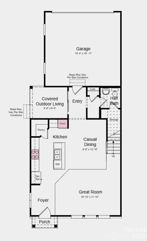 Additional Highlights Include: extended laminate flooring at main level, ledge at primary shower, 30" slide-in eclectic range, trash roll out, upgraded cabinet hardware, and 220 Volt/50 Amp outlet at garage. - 7336 Wake Way, Indian Land