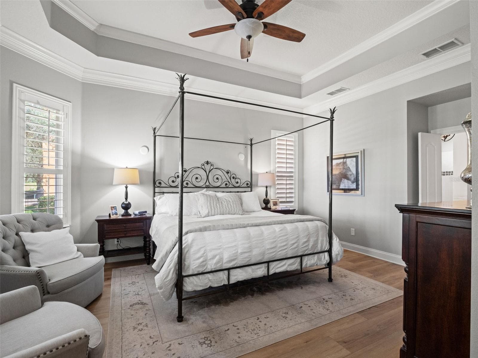 Primary with tray ceilings - 25535 HAWKS RUN LN, SORRENTO