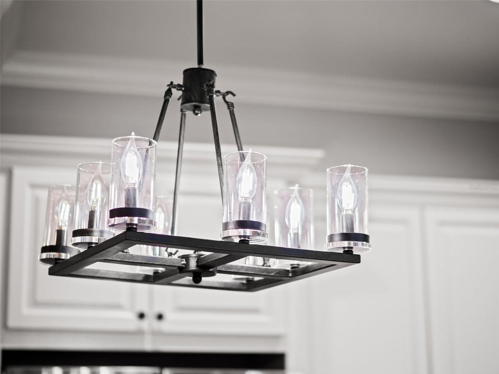 Wrought iron light fixture about kitchen island - 25535 HAWKS RUN LN, SORRENTO