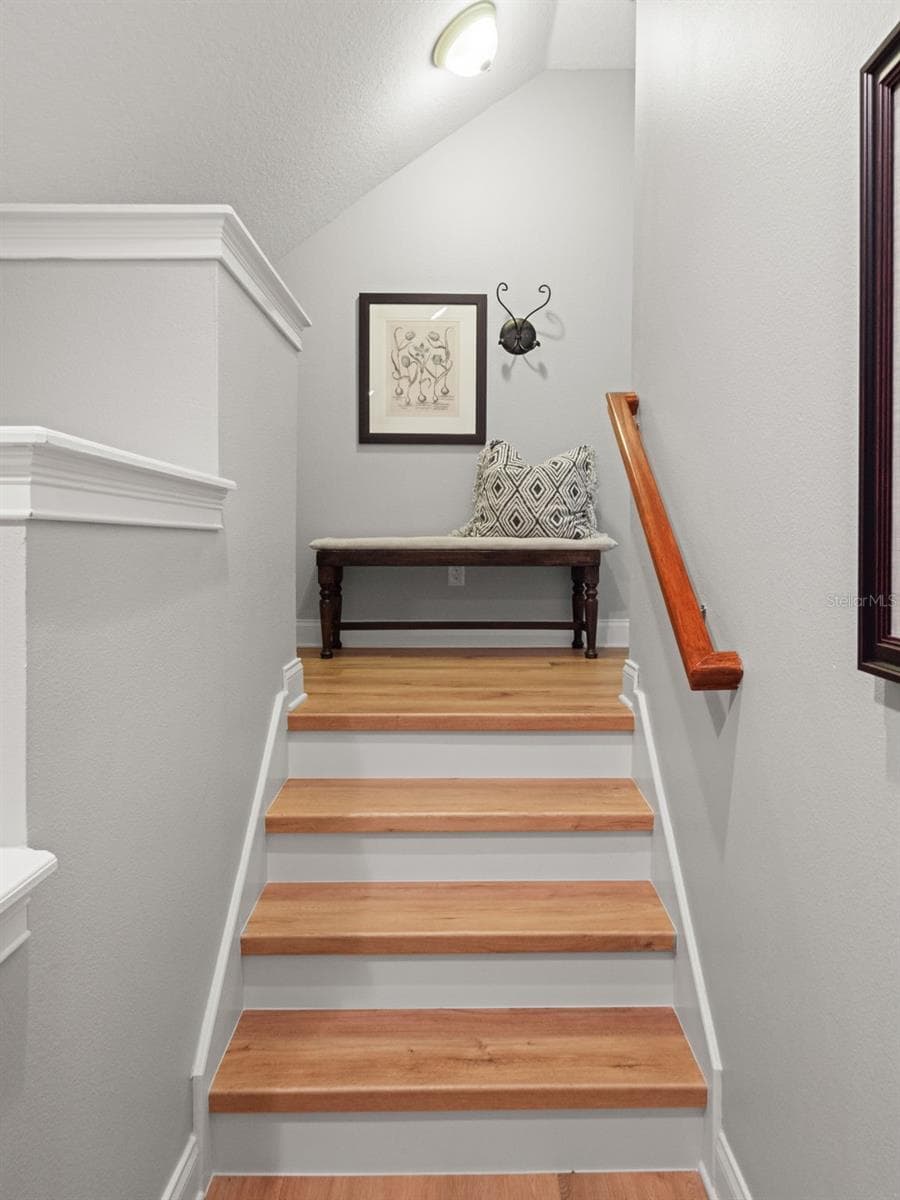 Stairs up to "apartment area" - 25535 HAWKS RUN LN, SORRENTO