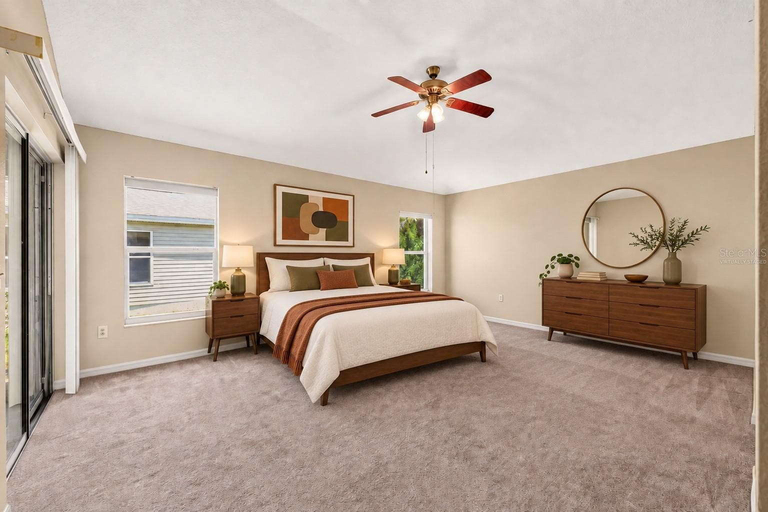 Primary Bedroom virtually Staged - 17101 SE 94TH BERRIEN CT, THE VILLAGES