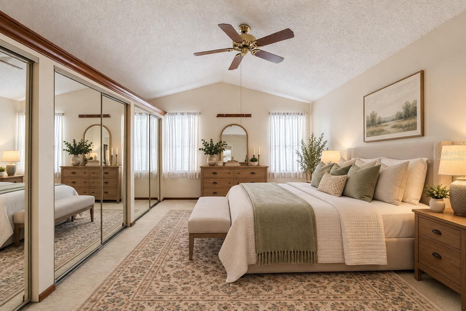 Virtually Staged Primary Bedroom - 5412 RUTLAND CT, ORLANDO