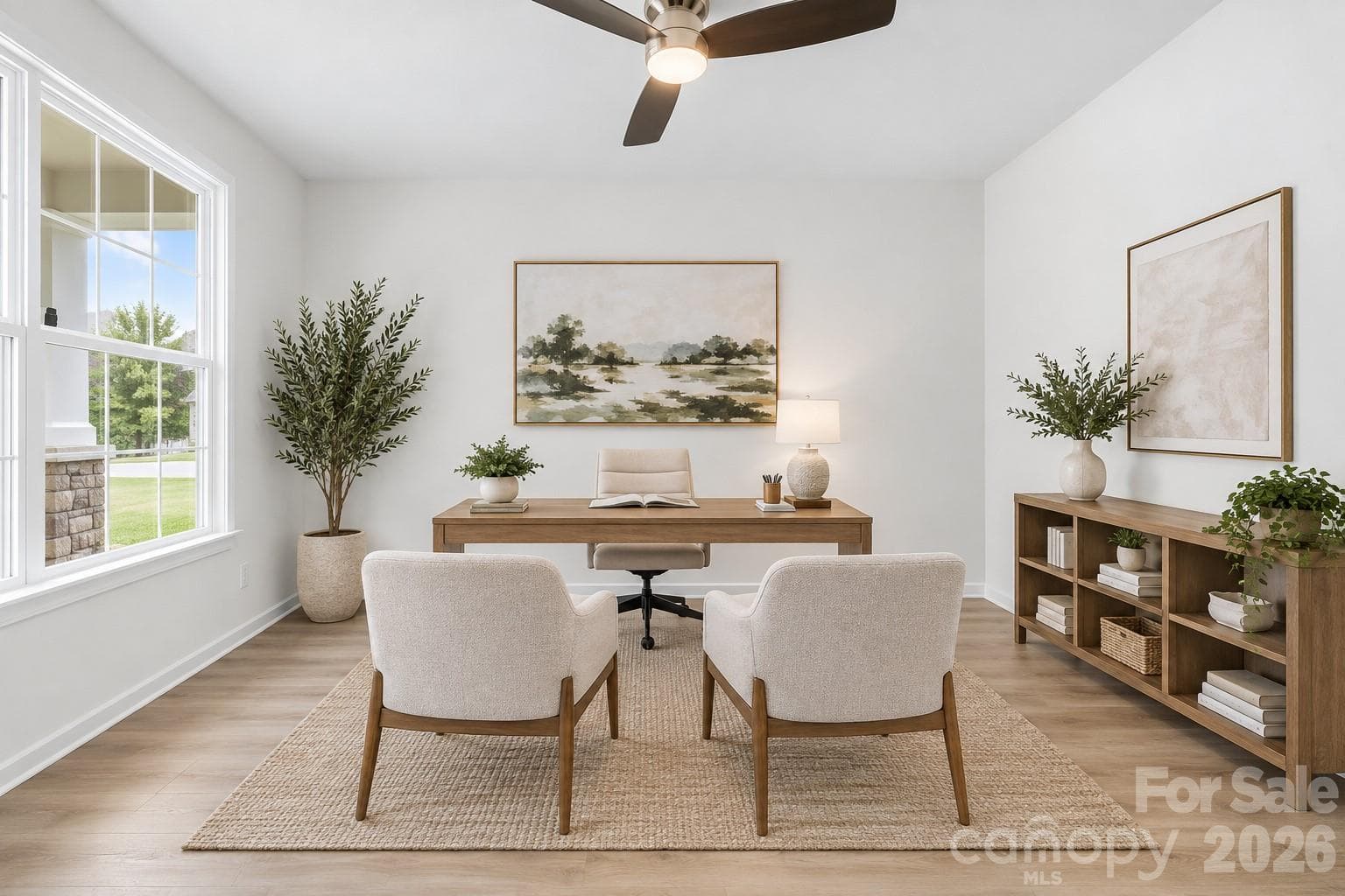 Generously sized office provides plenty of room for a comfortable work-from-home setup or flex space - 2015 Kensley Drive, Waxhaw