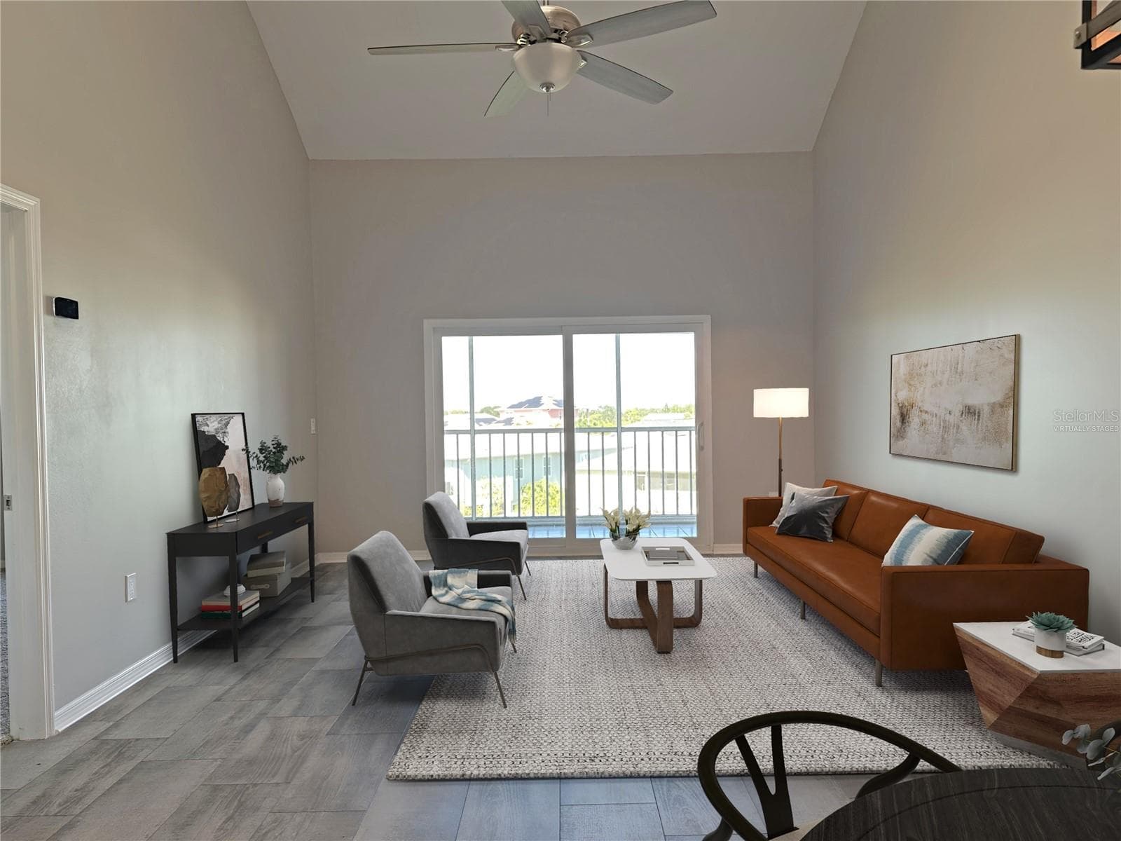 Virtually Staged Living Room - 5537 SEA FOREST DR #304, NEW PORT RICHEY