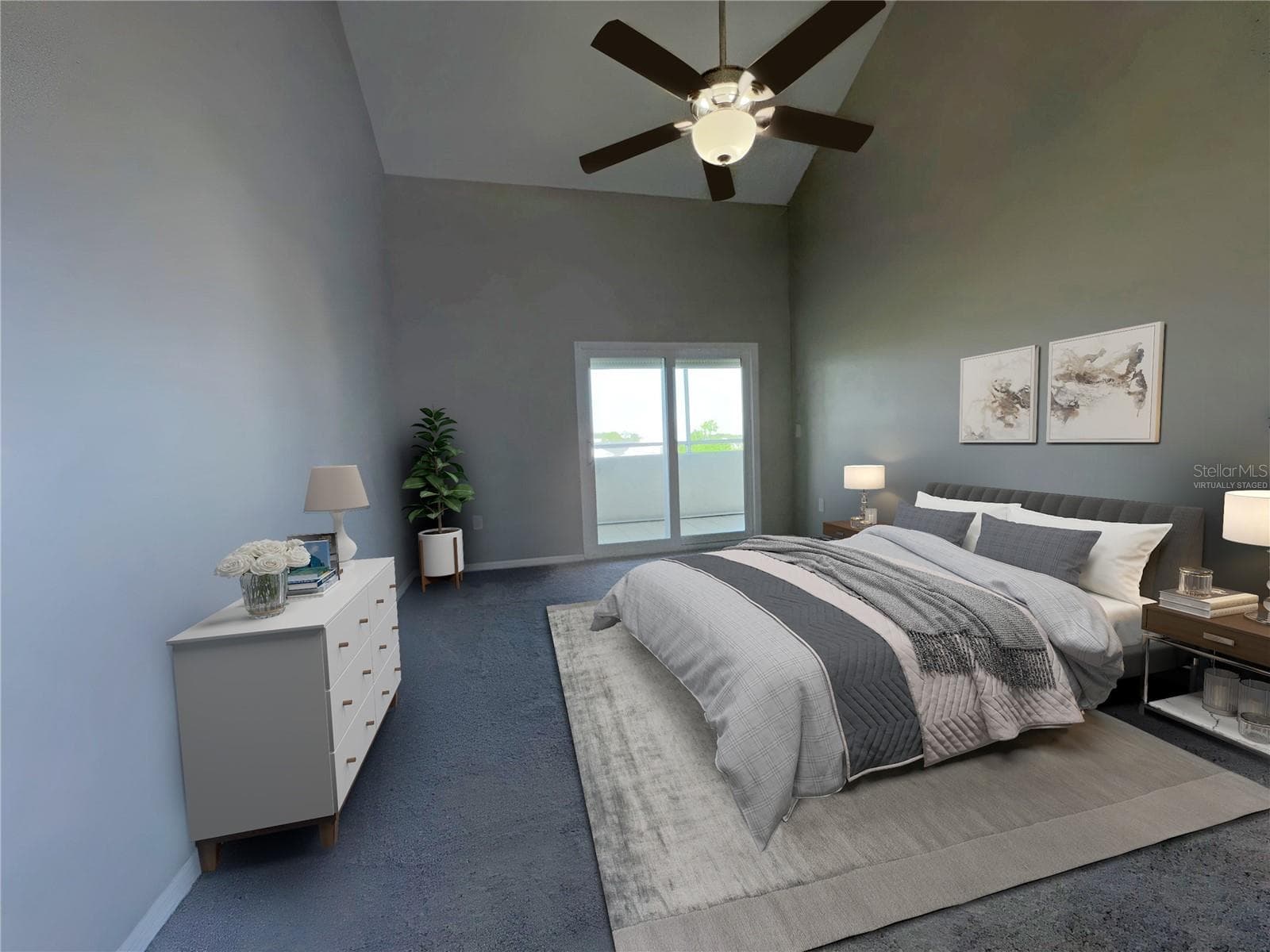 Virtually Staged Primary Bedroom - 5537 SEA FOREST DR #304, NEW PORT RICHEY