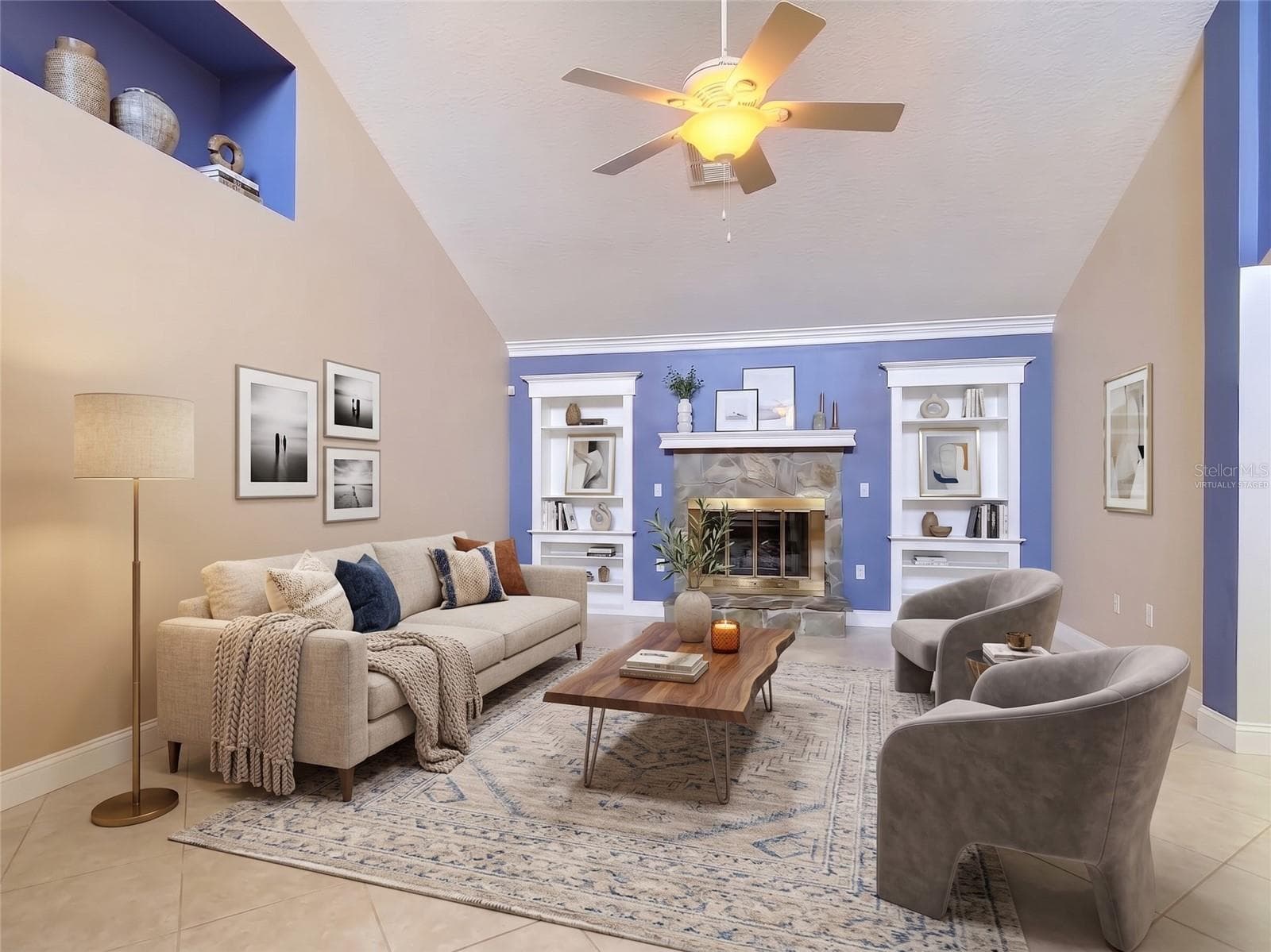 Living Room Virtually Staged - 1508 JENNI LEE CT, KISSIMMEE