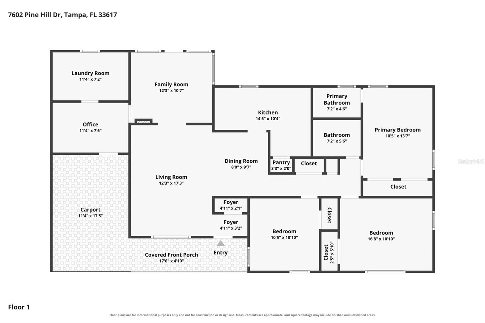 Single Family Residence at 7602 PINE HILL DR, TAMPA, photo 3 of 16
