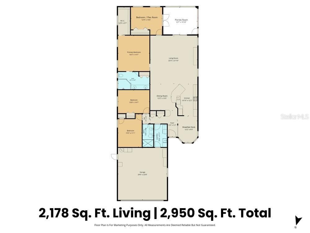 Floor Plan... 3 Bedromm PLUS Bonus Flex Room or 4th Bedroom 2 BA - 6410 W CANNONDALE DR, CRYSTAL RIVER