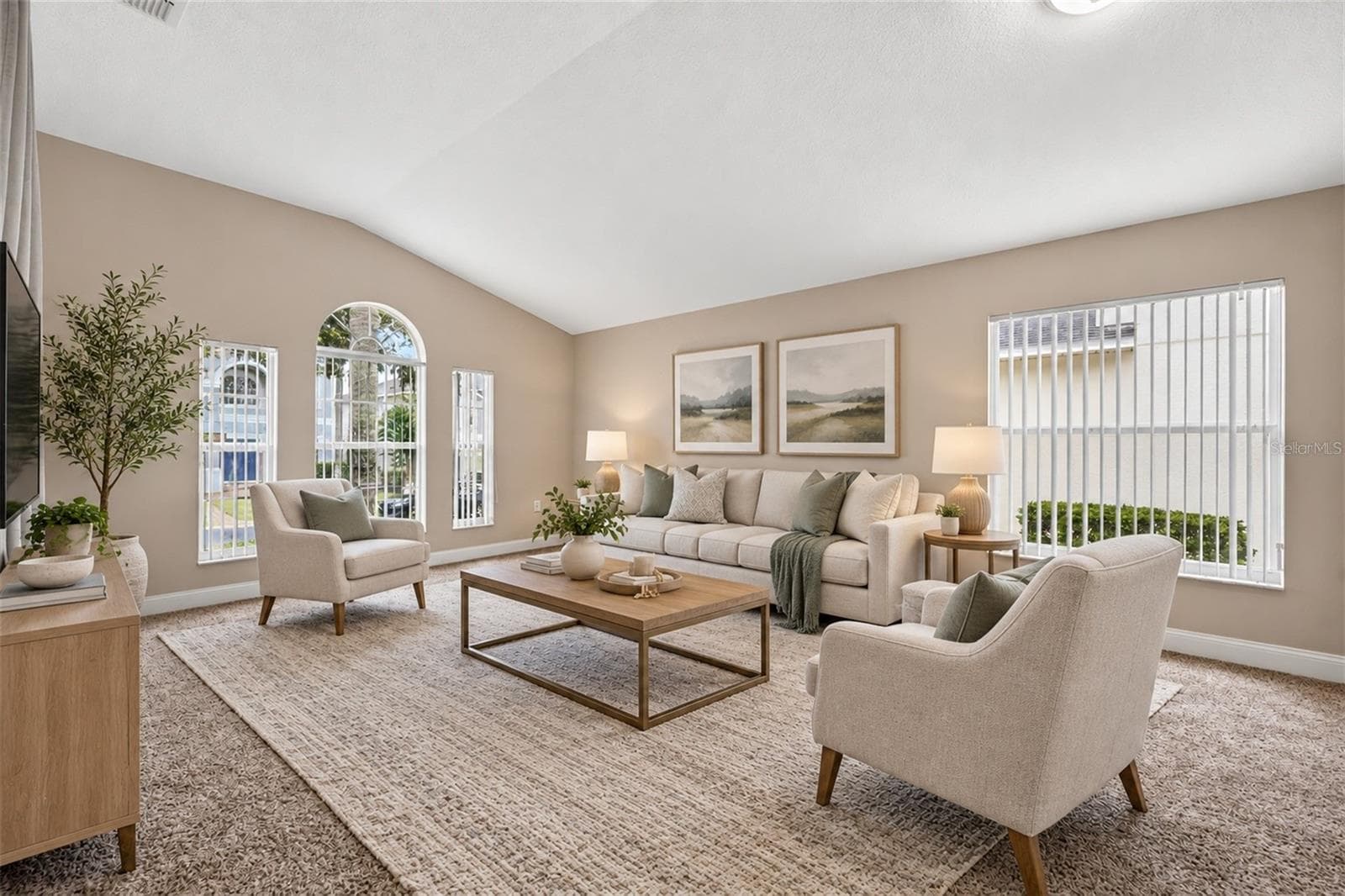 Virtually Stage Formal Living Room - 124 LANCASTER DR, DAVENPORT