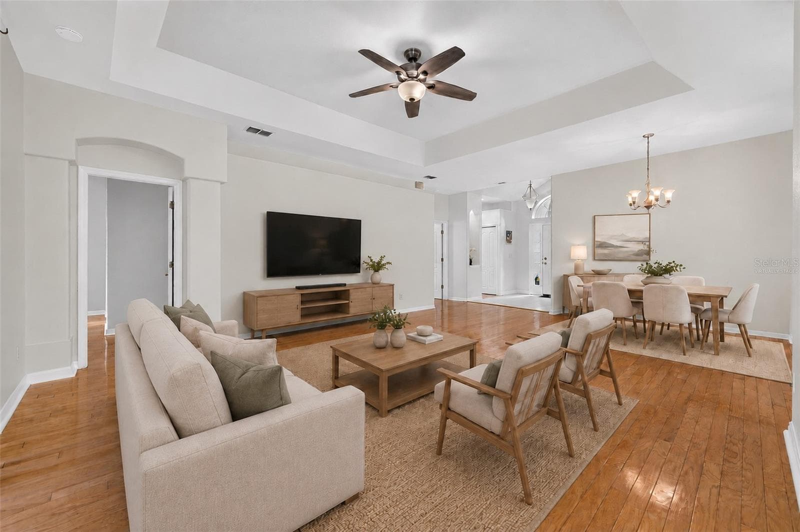 virtually staged living/dining room - 12 OLD CREEK CIR, ORMOND BEACH