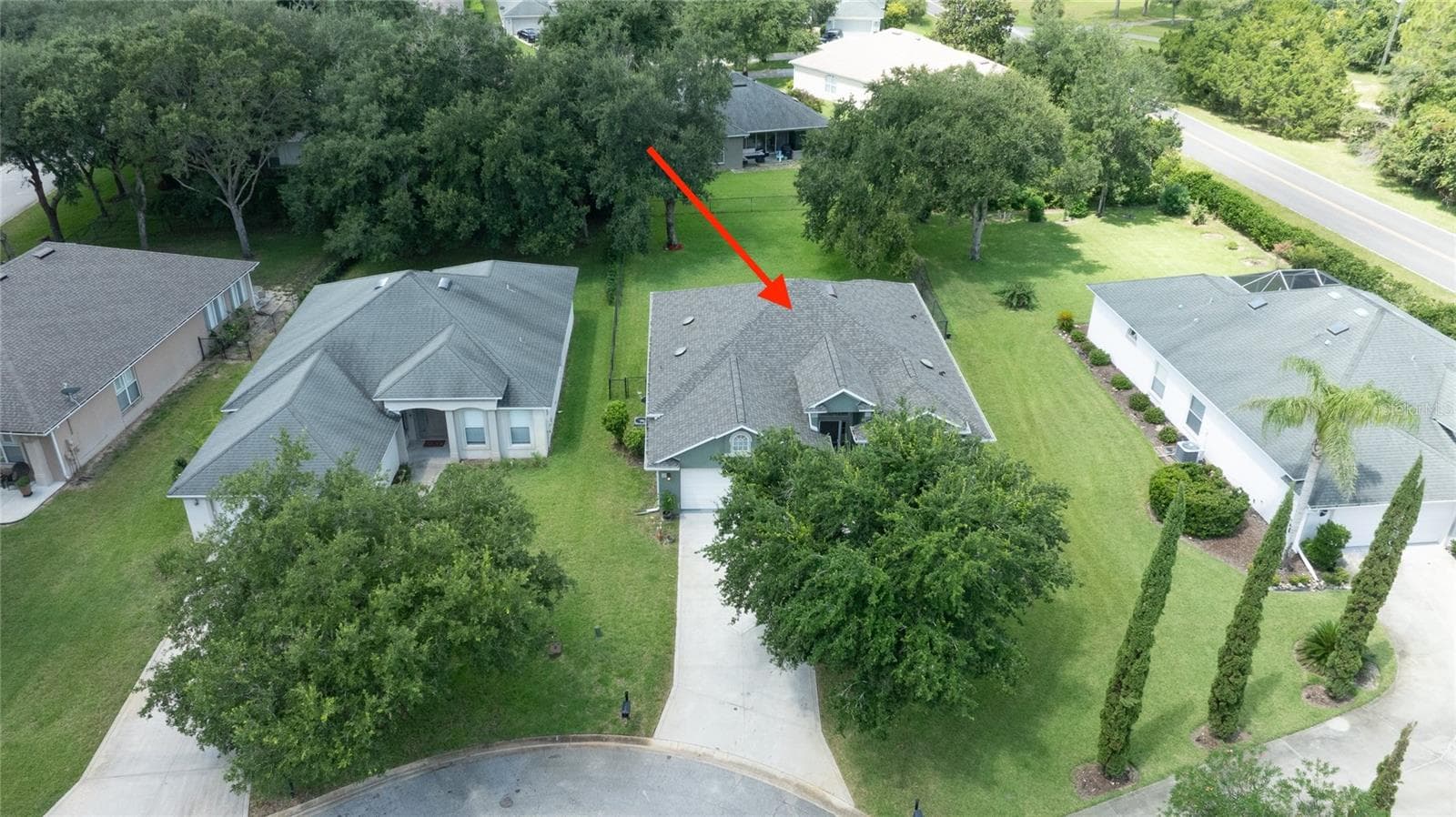 Aerial - cul-de-sac - 12 OLD CREEK CIR, ORMOND BEACH