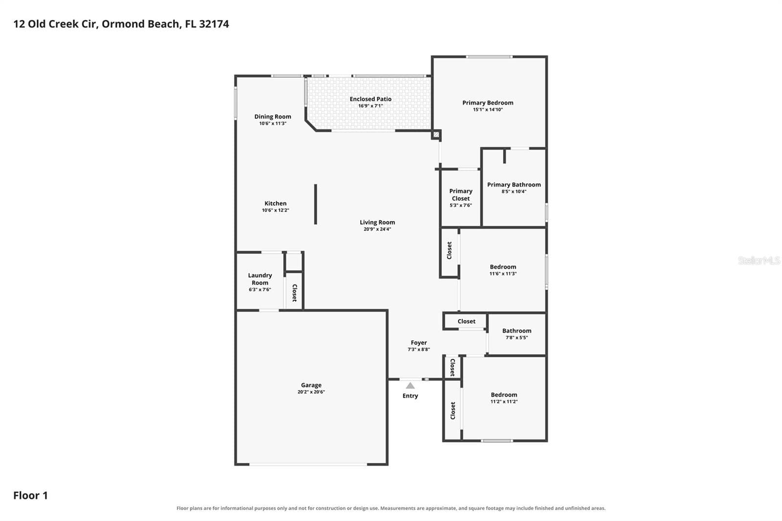 Floor Plan - 12 OLD CREEK CIR, ORMOND BEACH