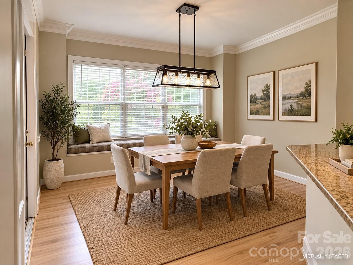 Staged breakfast area - 2127 Copperplate Road, Charlotte