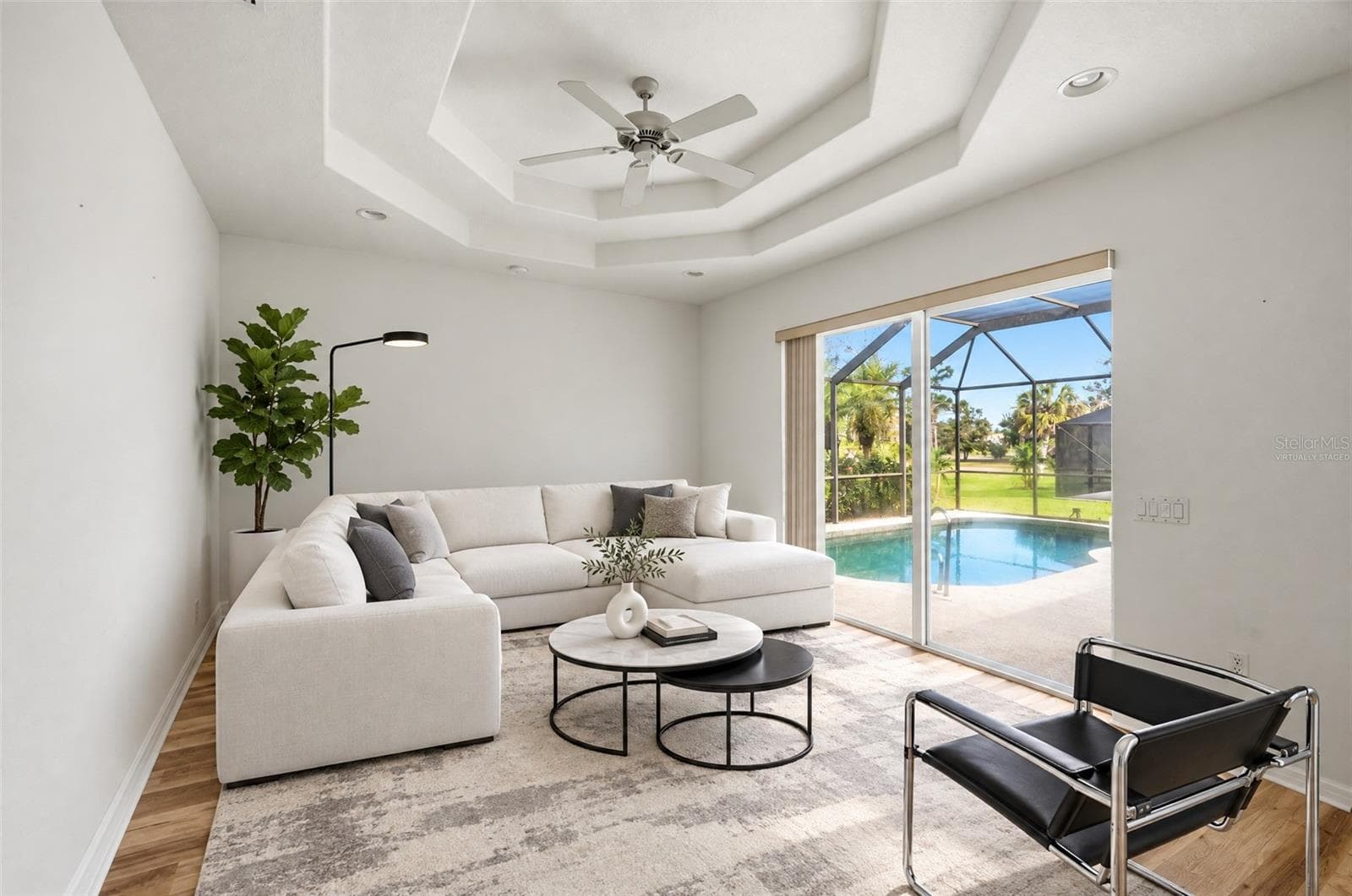 Virtually staged - Family room - 244 FAIRWAY RD, ROTONDA WEST