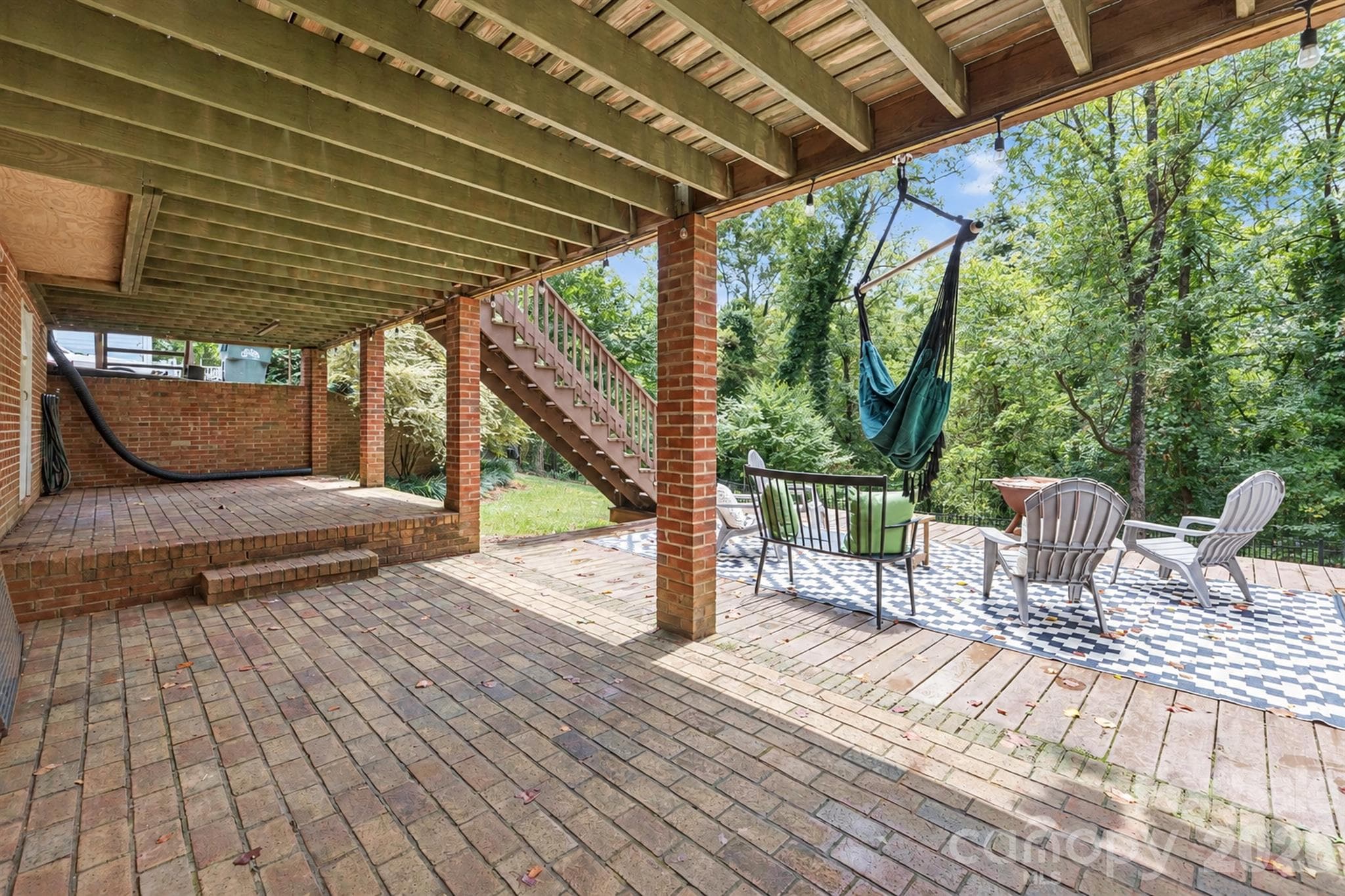 covered lower patio area - 2720 Steeplechase Road, Gastonia