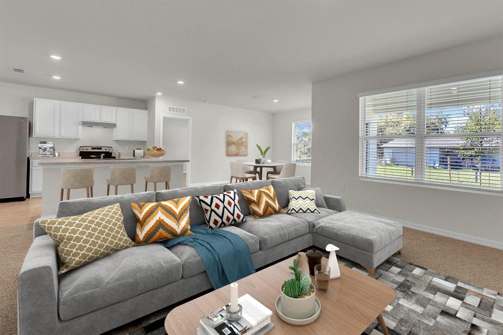 Family room - virtually staged - 2412 FIELDBROOKE WAY, EDGEWATER