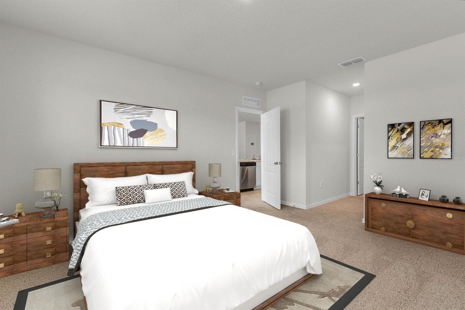 Primary bedroom - virtually staged - 2412 FIELDBROOKE WAY, EDGEWATER