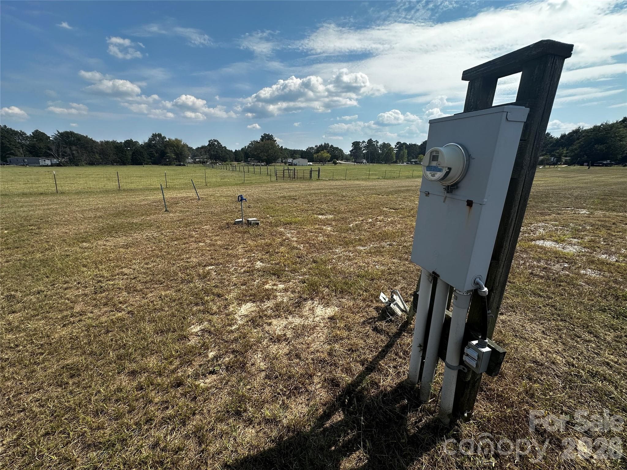 RV or camper connection to electricity and septic tank. - 1467 Airport Road, Pageland
