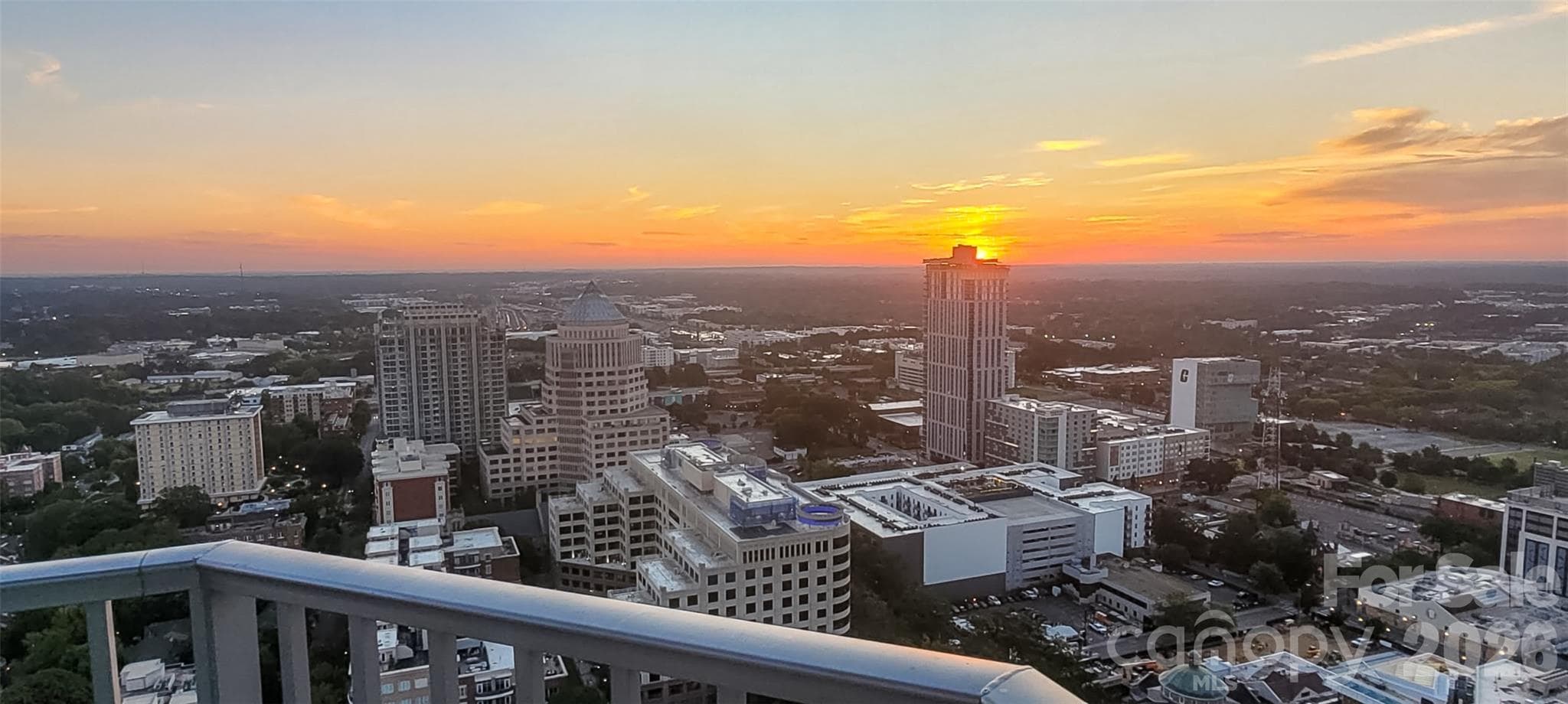 Sunrise view from the balcony - 210 N Church Street, Charlotte