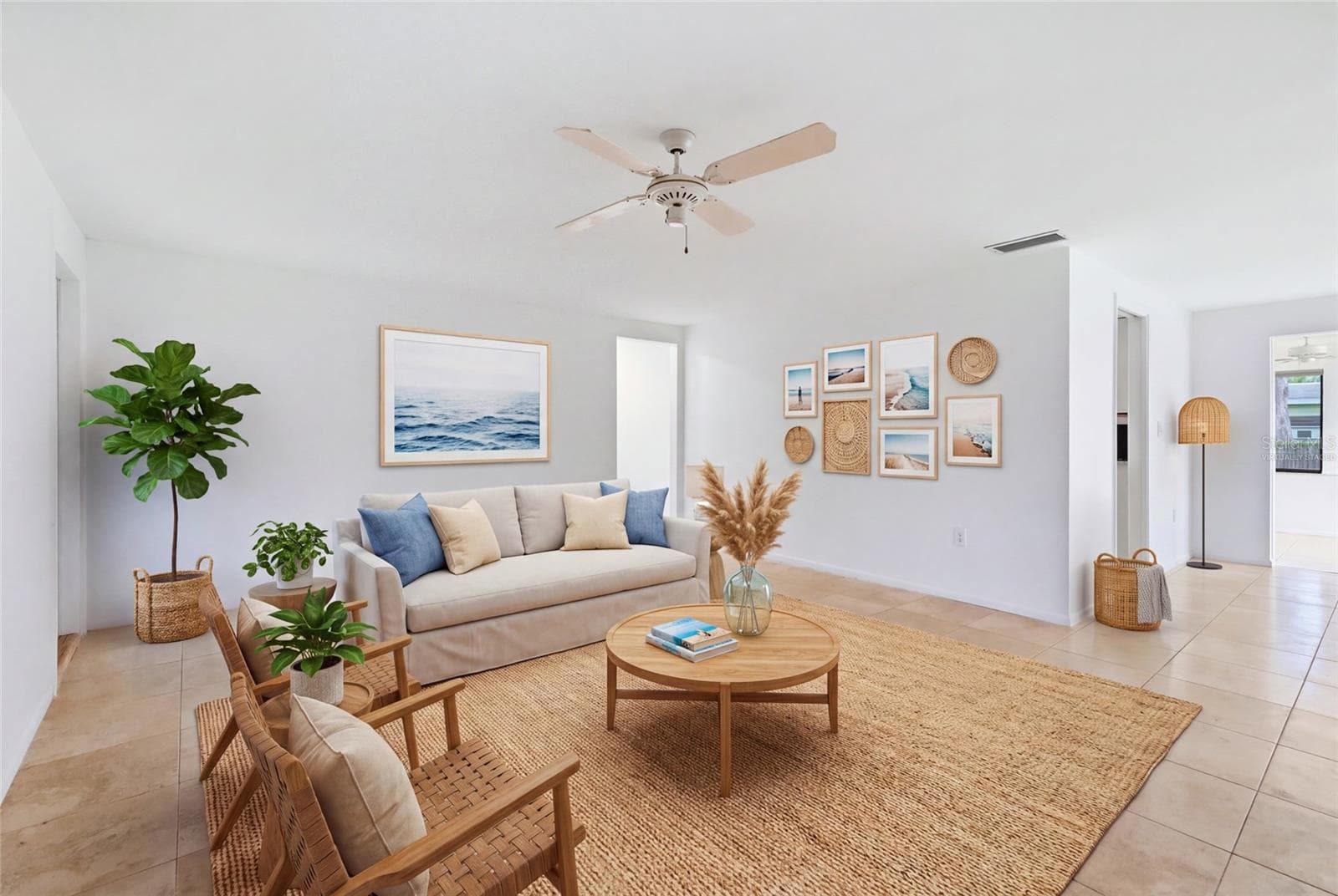 Virtually Staged Living Room - 3667 CAROL LN, SARASOTA