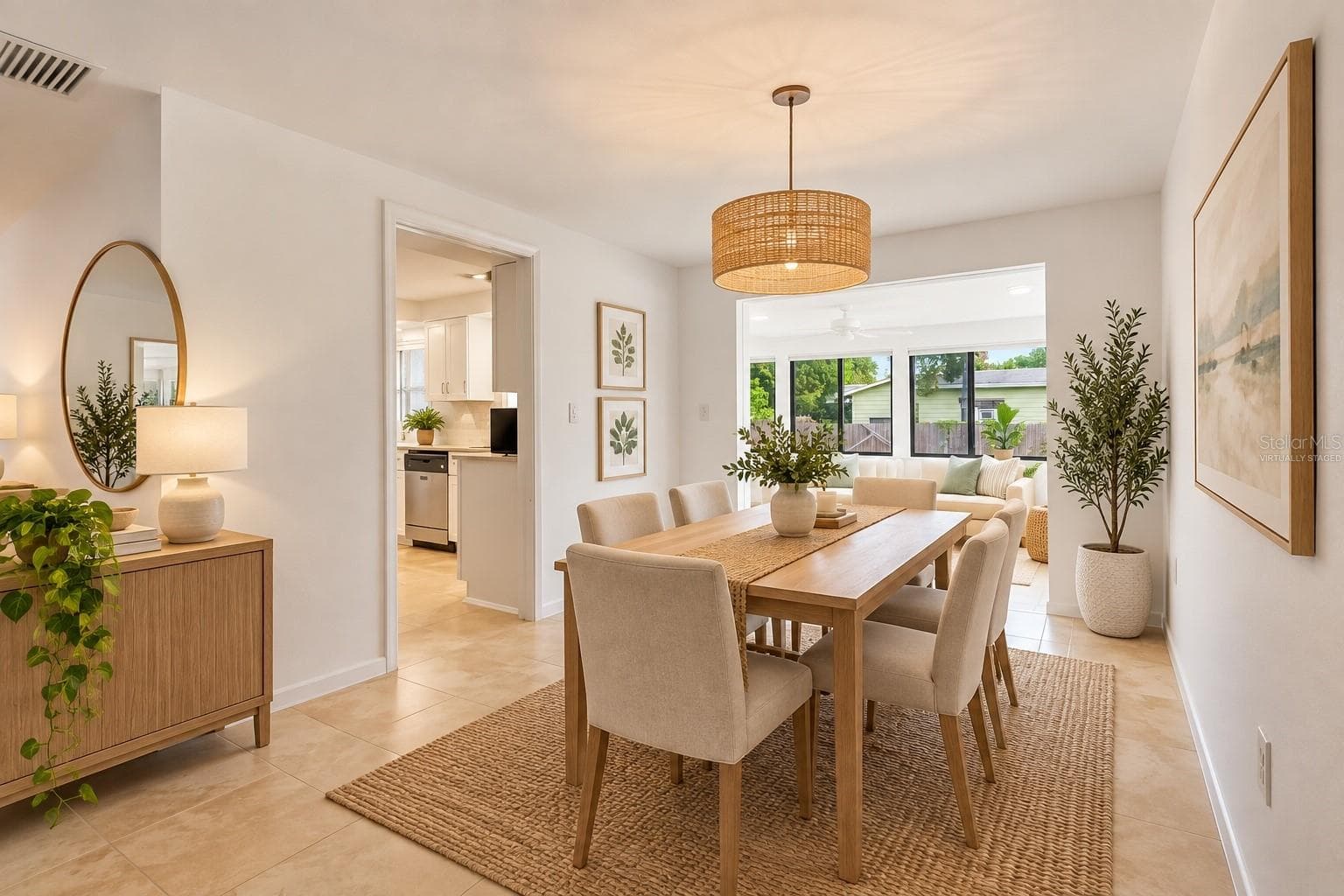 Virtually Staged Dining Room - 3667 CAROL LN, SARASOTA
