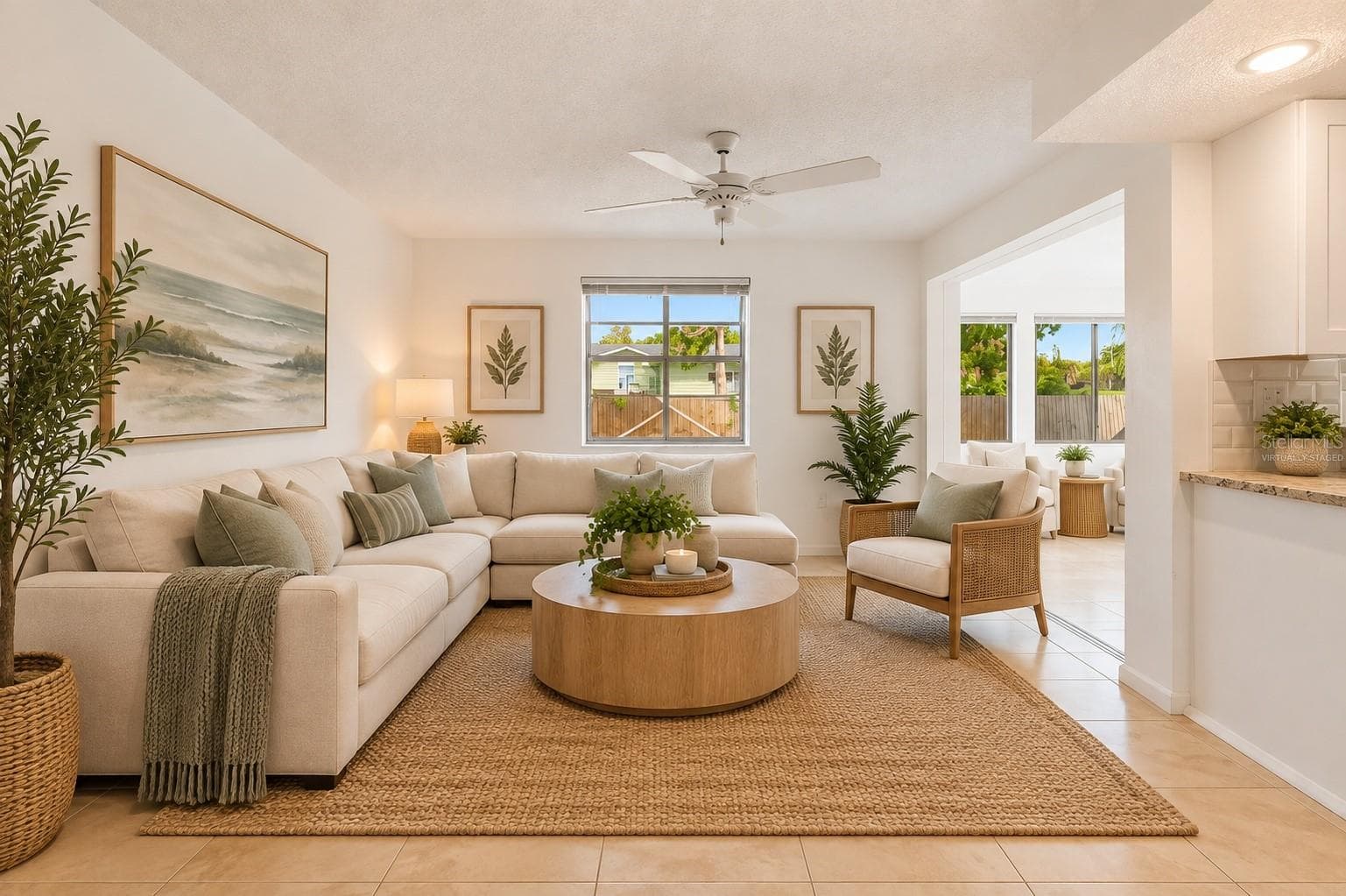 Virtually Staged Family Room - 3667 CAROL LN, SARASOTA