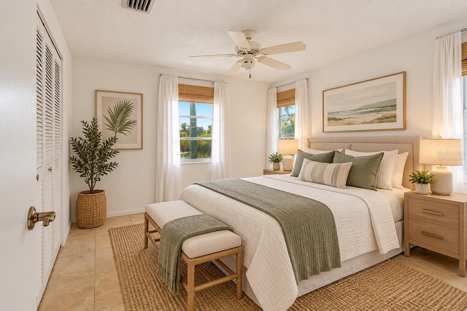 Virtually Staged Guest Bedroom - 3667 CAROL LN, SARASOTA