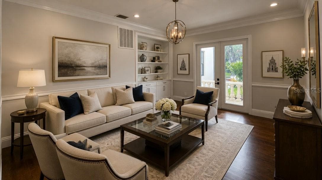 Formal Living Room Staged - 420 S ROYAL POINCIANA DR, TAMPA
