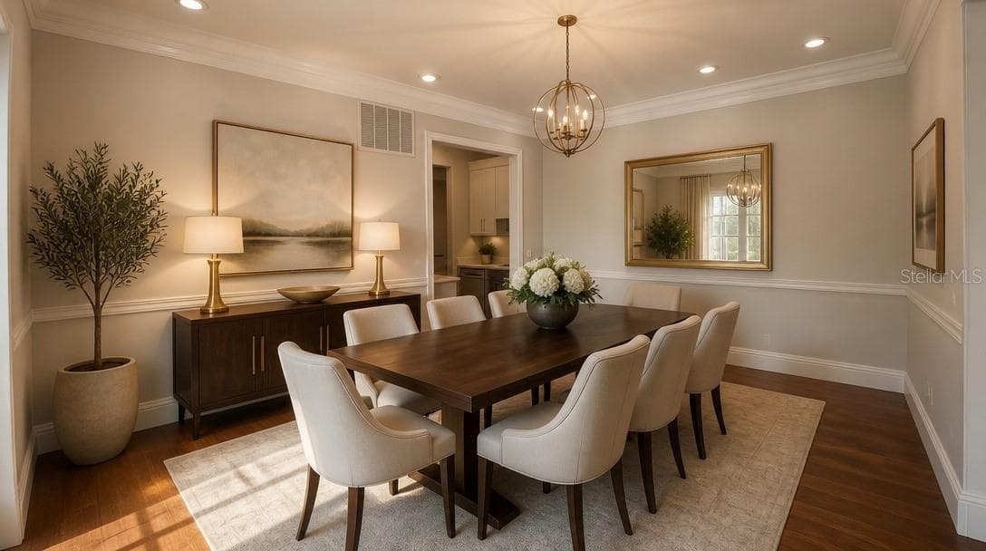 Formal Dining Room Staged - 420 S ROYAL POINCIANA DR, TAMPA