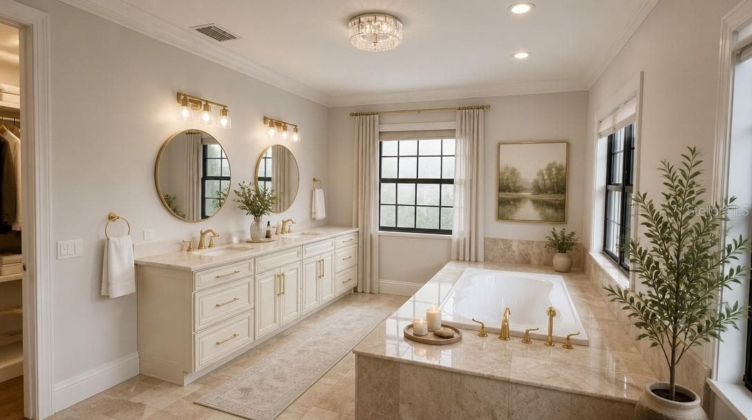 Primary Bathroom Staged - 420 S ROYAL POINCIANA DR, TAMPA