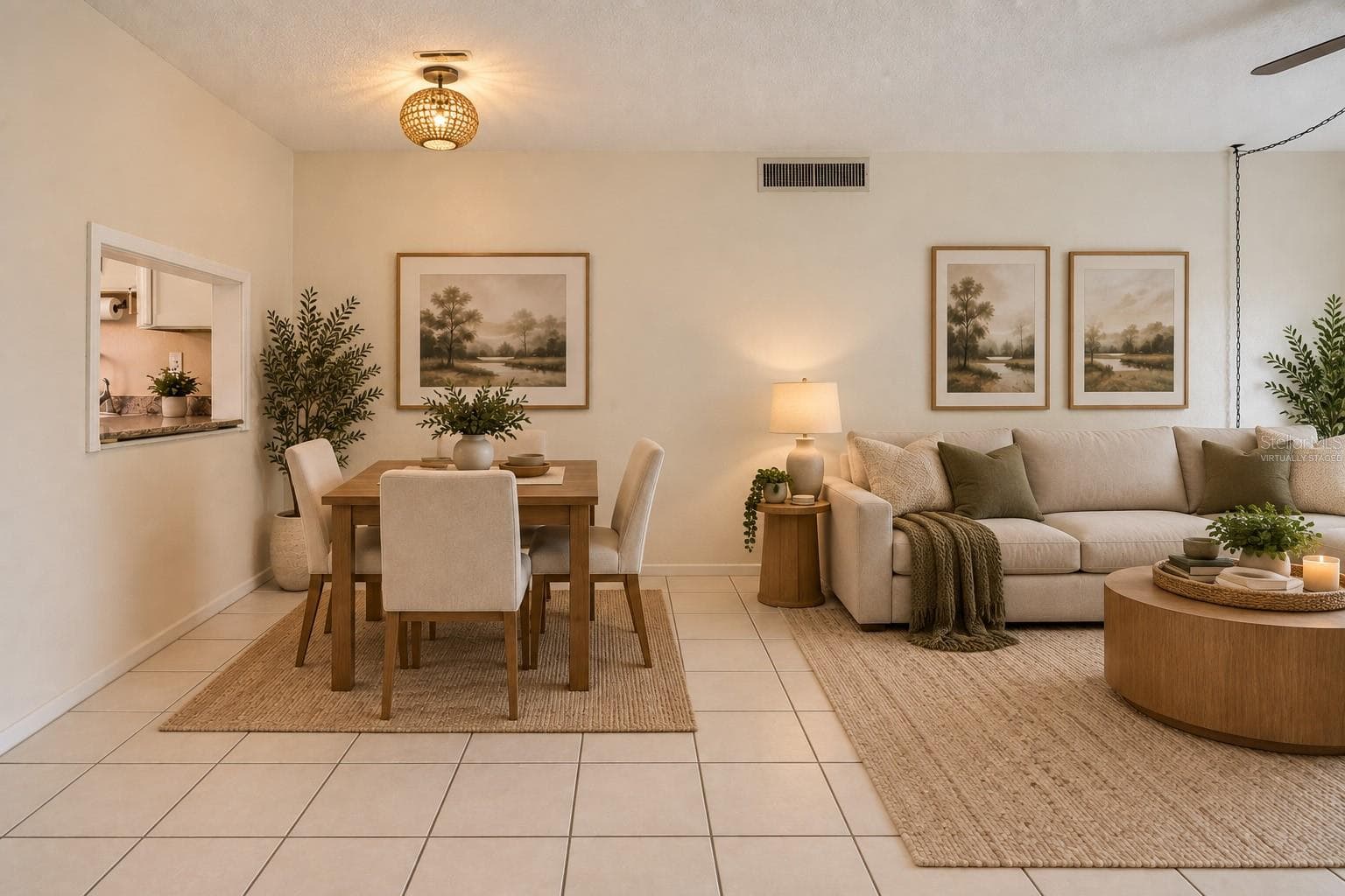 Dining Room - Virtually Staged - 2856 N POWERS DR #115, ORLANDO