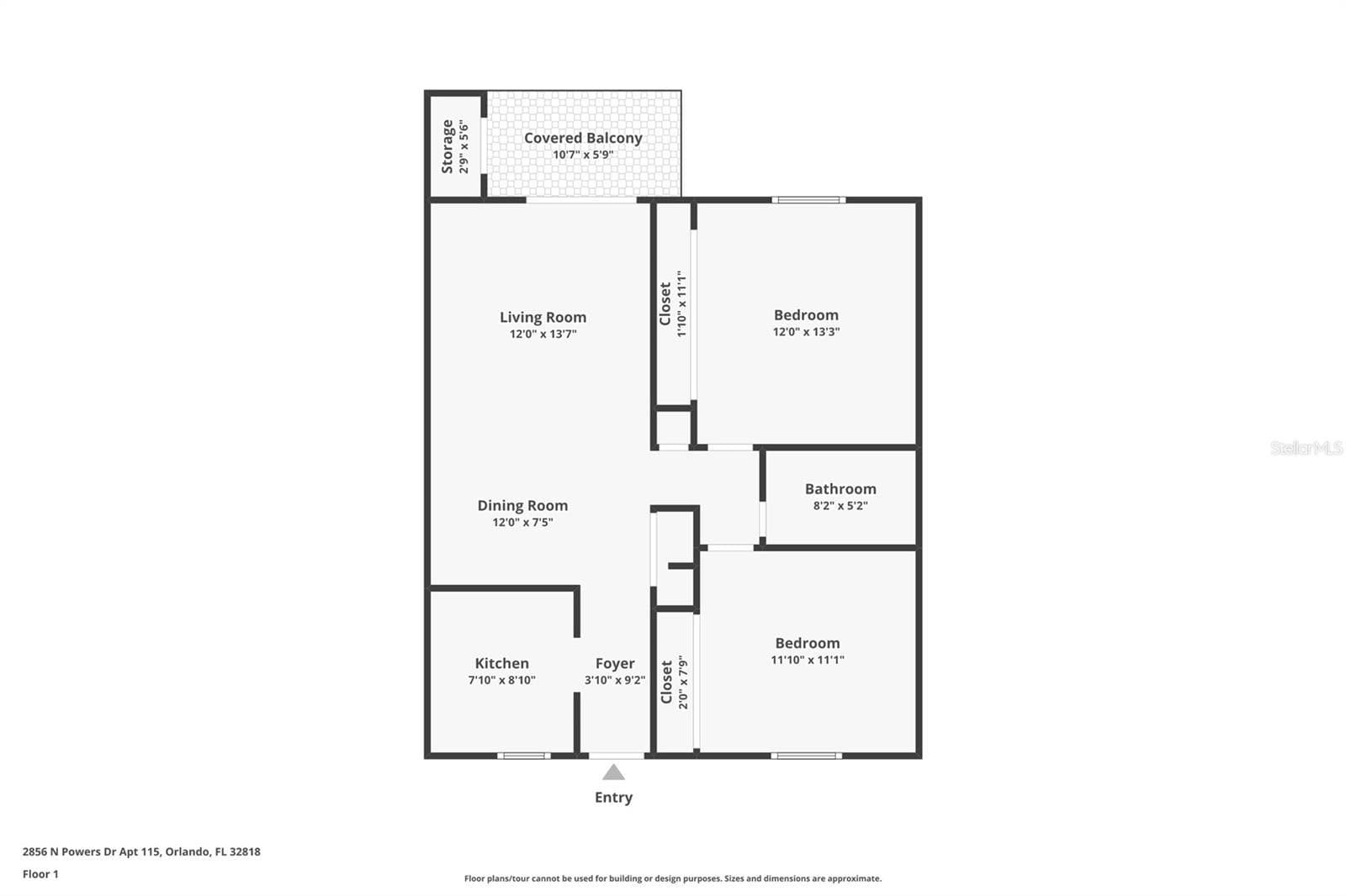Floor Plan - 2856 N POWERS DR #115, ORLANDO
