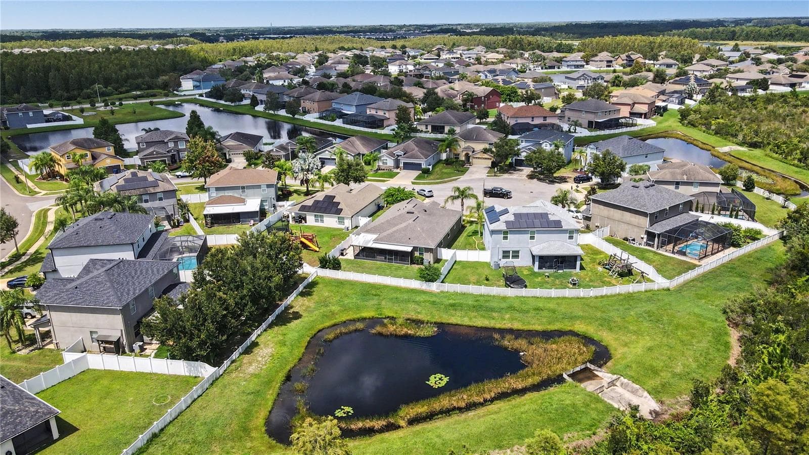 Cul-de-Sac View Overhead Facing West - 18756 BURNDALL CT, LAND O LAKES