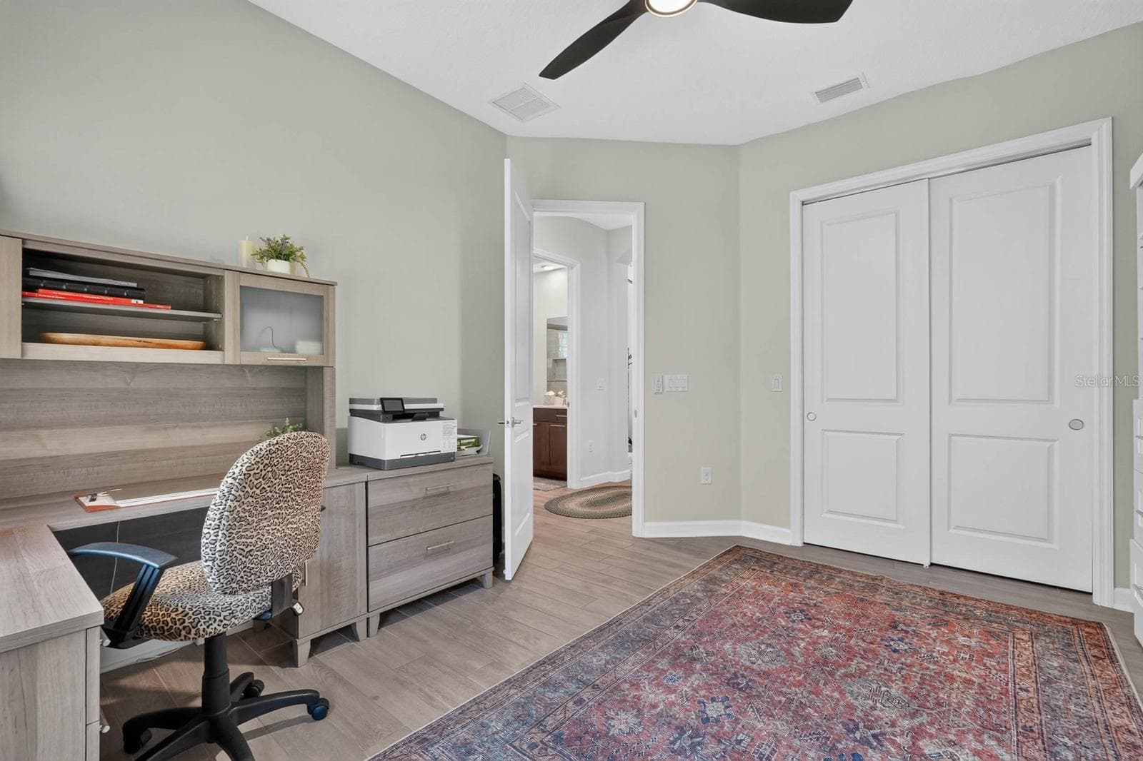 Bedroom 4 - doing double duty as office with murphy bed - 36 NEW WATER OAK DR, PALM COAST